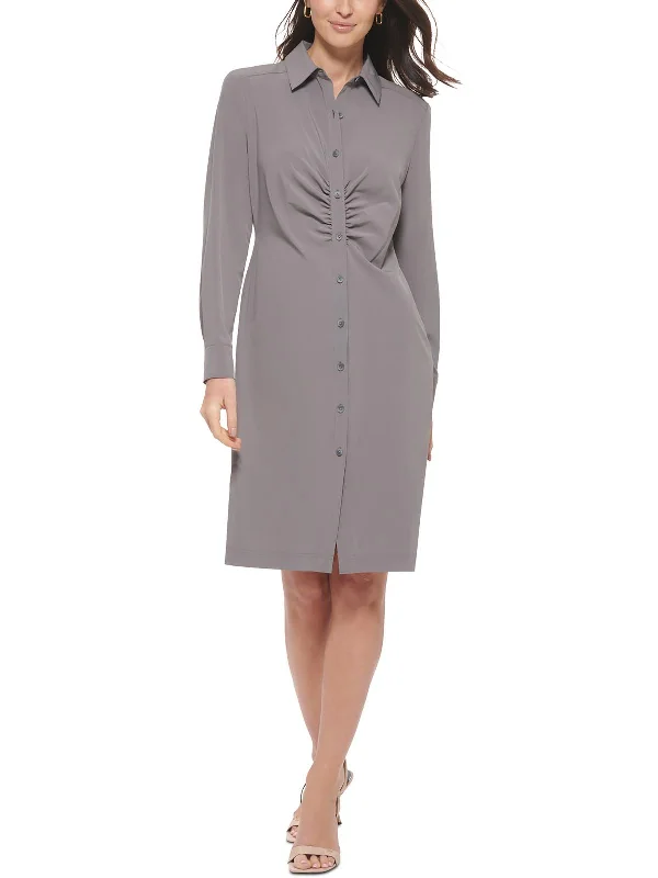 Factory Direct Sale Womens Office Career Shirtdress