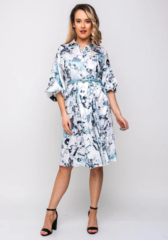 Huge Savings Lily Photographic Print A-Line Midi Dress, Grey