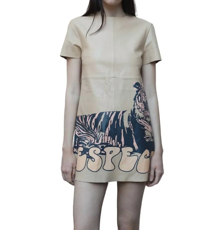 Last Chance Leather Dress In Tiger Respect