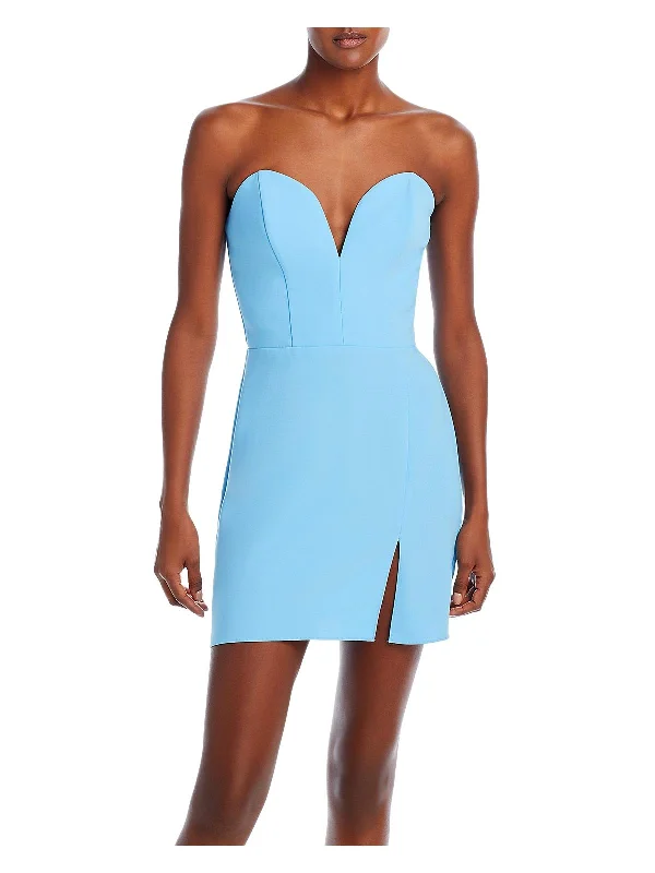 Epic Deals Pamberly Womens Front Slit Mini Mini Dress