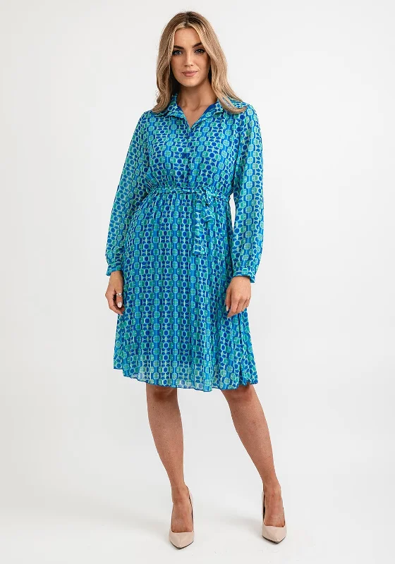 Discount Deals Seventy1 One Size Vibrant Print Mini Dress, Blue & Green